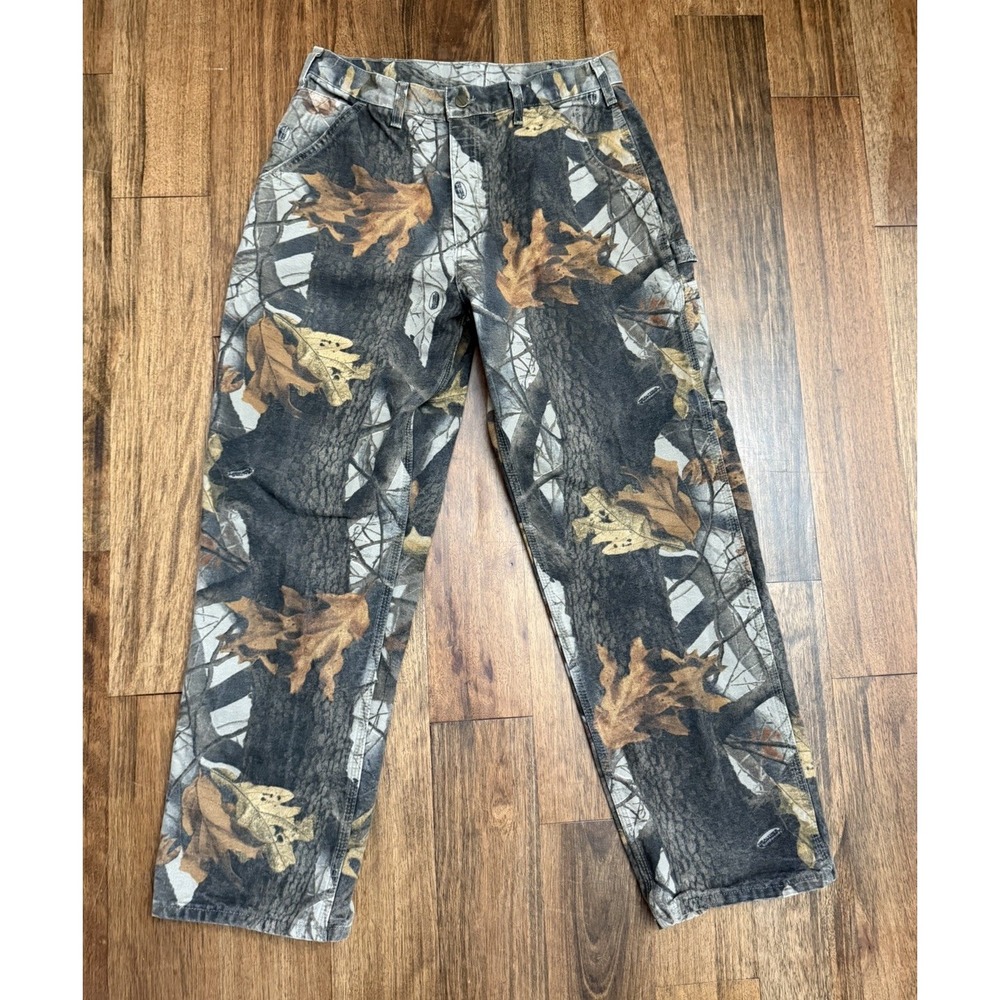 Vintage Carhartt Men's Realtree Camo Dungaree Canvas Pants 33x30